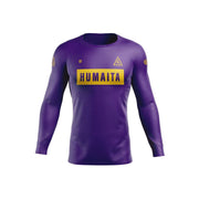 Gracie Humaita Ranked L/S Rash Guard Purple Belt Front View