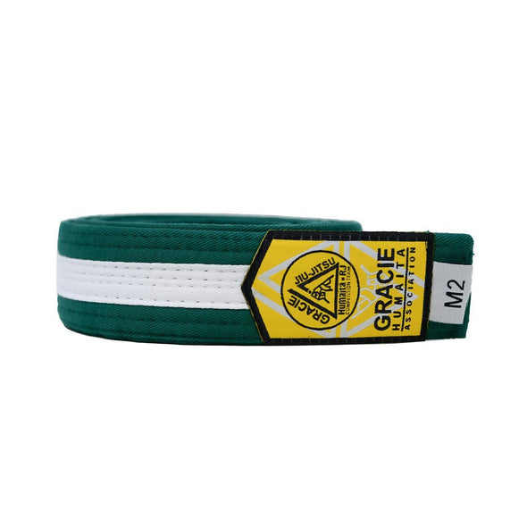 Gracie Humaita Youth Green Belt with White Strip