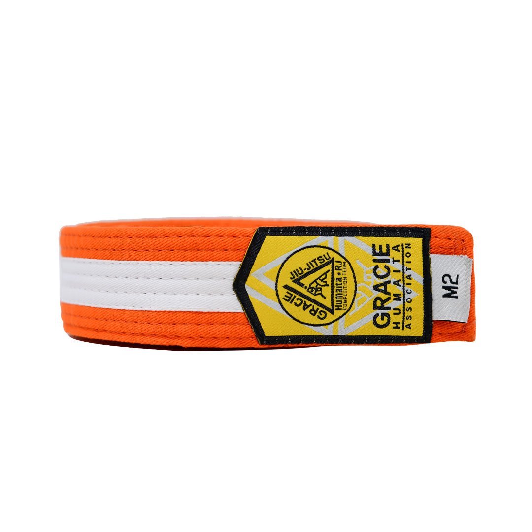 Gracie Humaita Youth Orange Belt with White Strip