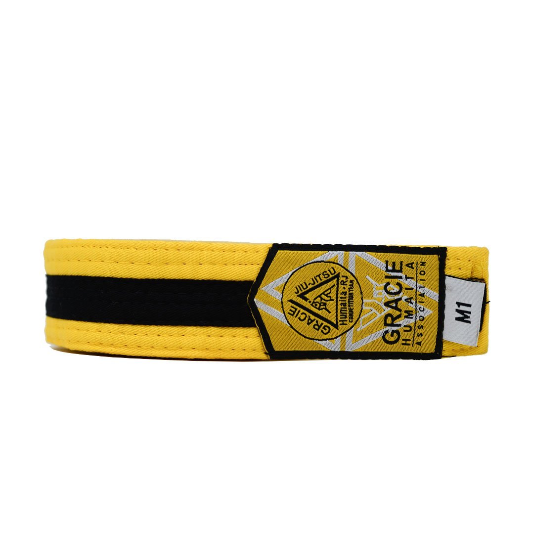 Gracie Humaita Youth Yellow Belt with Black Strip