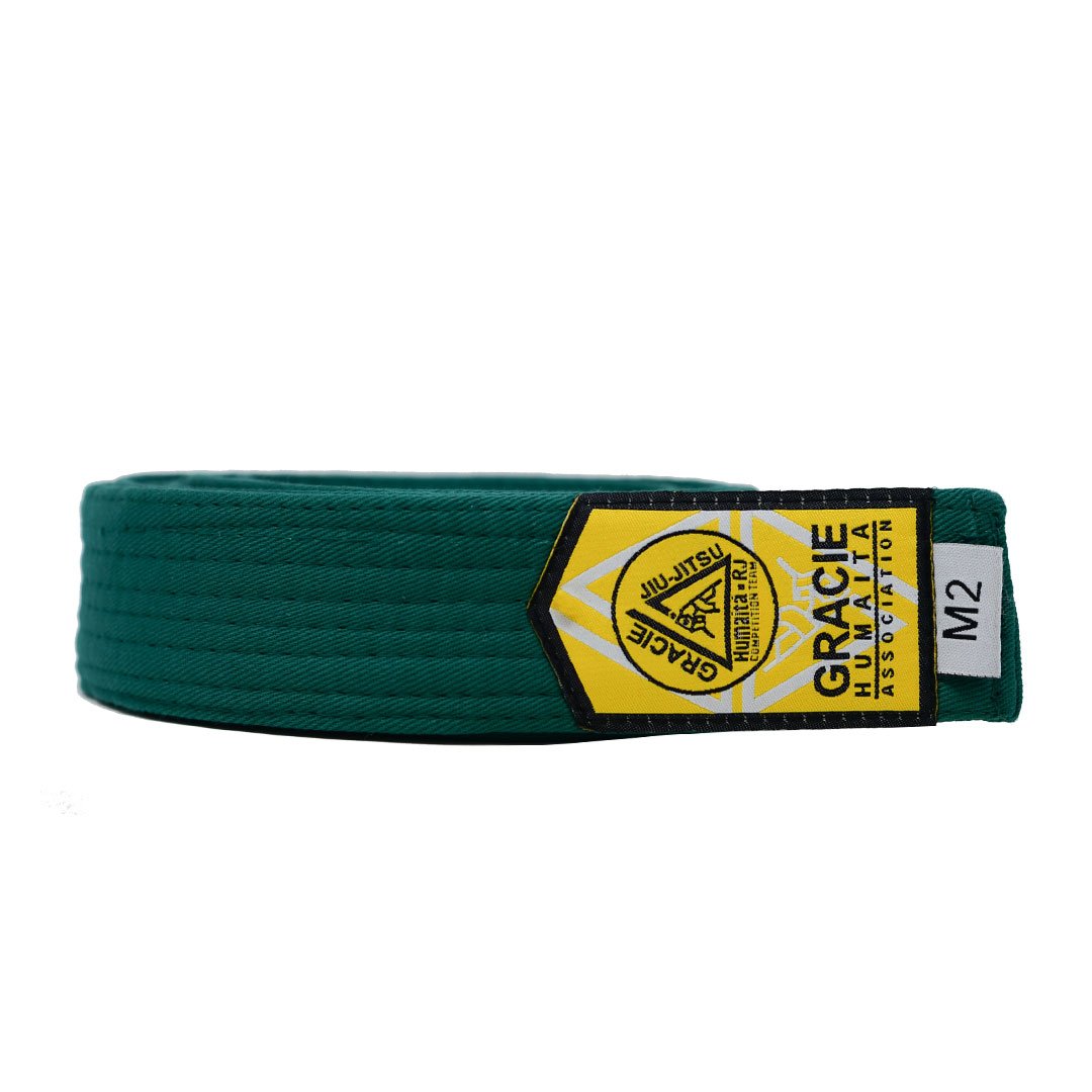 Gracie Humaita Youth Green Solid Jiu Jitsu Belt