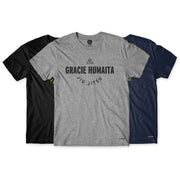 Gracie Humaita College Tee Gray Black and Blue