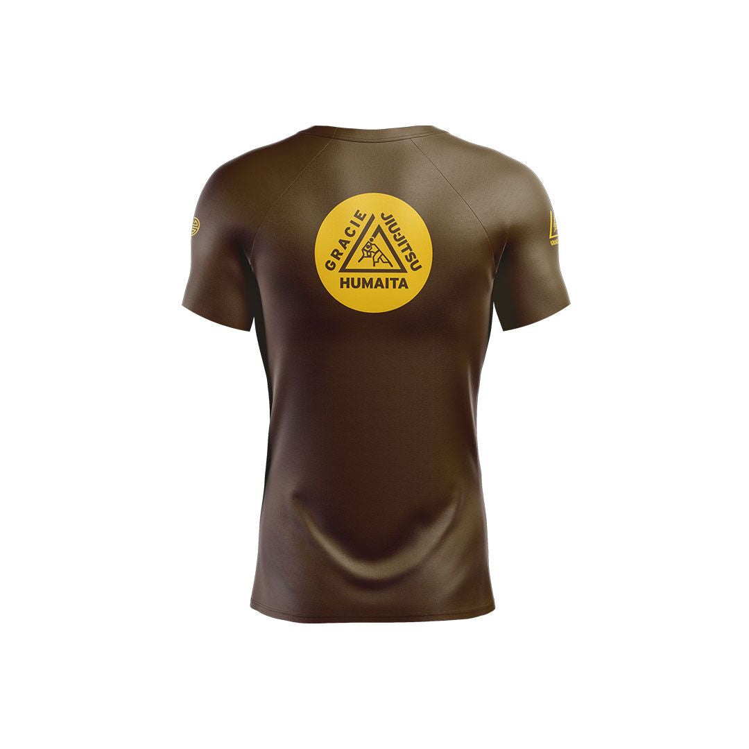 Gracie Humaita 4 Panel Short Sleeve Ranked Rash Guard Back View