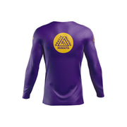 Gracie Humaita Ranked L/S Rash Guard Purple Belt Back View