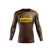 Gracie Humaita Ranked L/S Rash Guard Brown Belt Front View