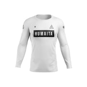 Gracie Humaita Ranked L/S Rash Guard White Belt Front View