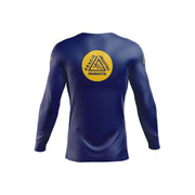 Gracie Humaita Ranked L/S Rash Guard Blue Belt Back View